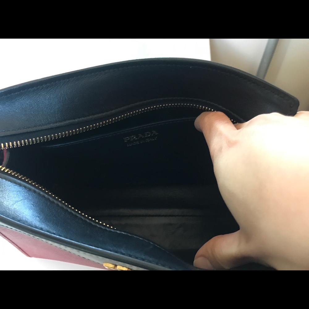 **SOLD**Prada Small Saffiano Red & black Leather - Picture 8 of 8